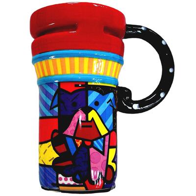 仟度杯 陶瓷 手绘 彩高杯 创意陶瓷 马克杯 旅行杯青瓷温馨