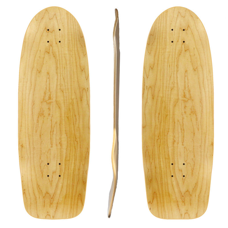 陆地冲浪滑板面32*10英寸专业7层全加枫俄罗斯木双翘鱼板车深脚窝