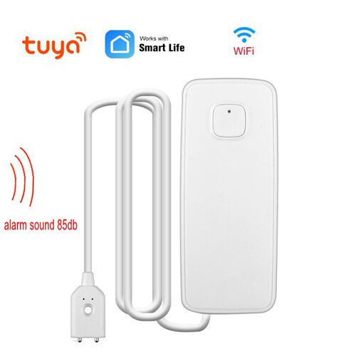涂鸦WIFI漏水报警器WIFI水浸报警器TUYA水位报警器现场声音报警