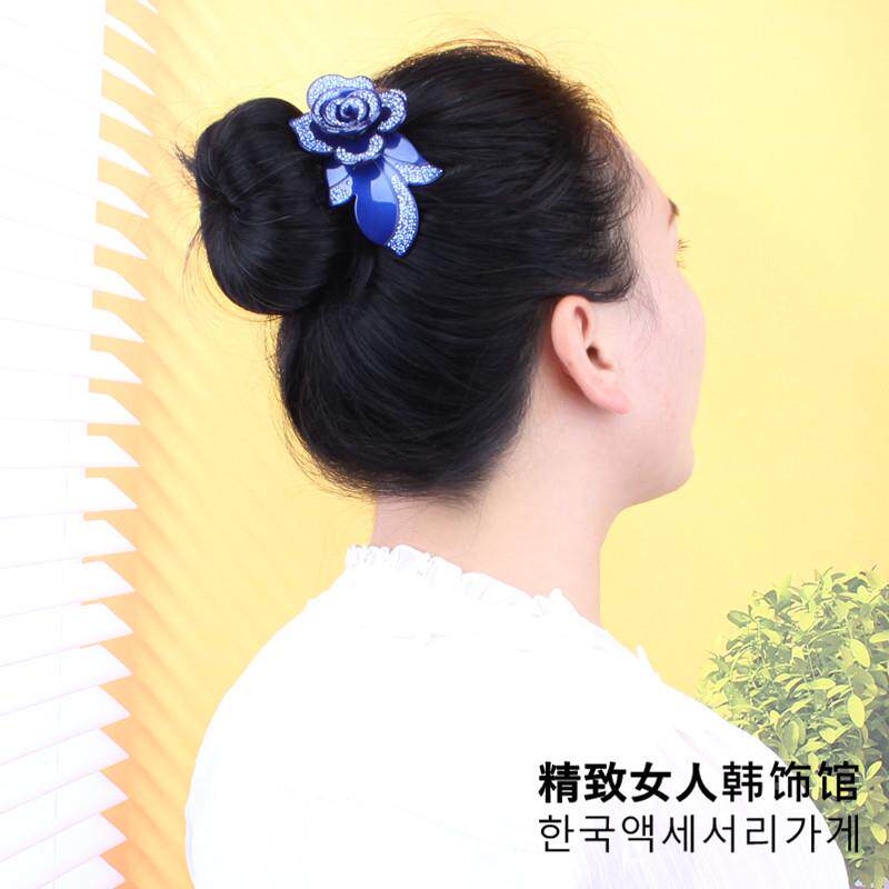 水钻妈妈发夹顶年夹夹GXH成人盘发夹马尾一字夹成弹簧发夹中年卡