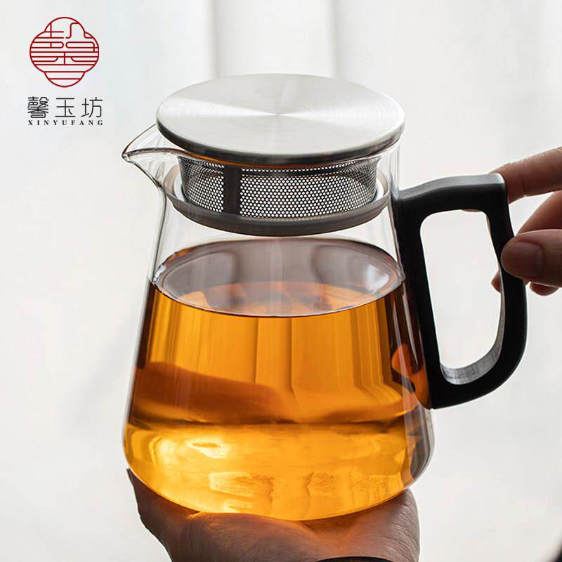 馨玉坊可家携式玻璃泡茶23-983壶耐高温一体过泡花茶滤壶办公室用