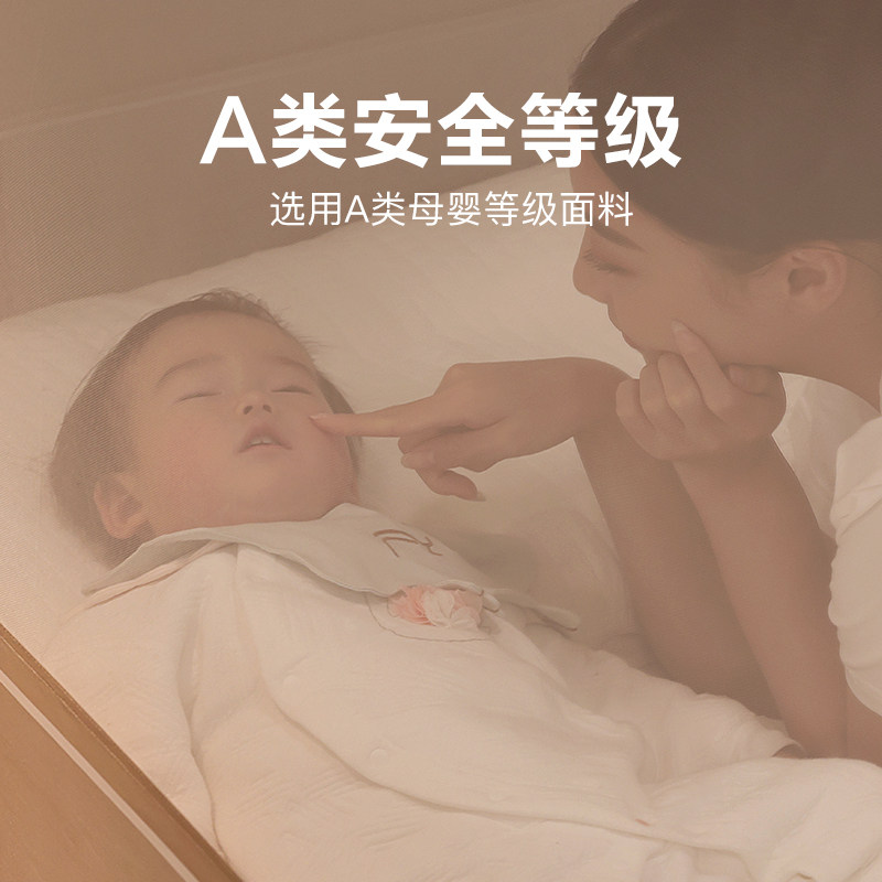 康亨新款2026蚊帐三开门家用卧室纹帐防摔婴儿拉链儿童宝宝回全底