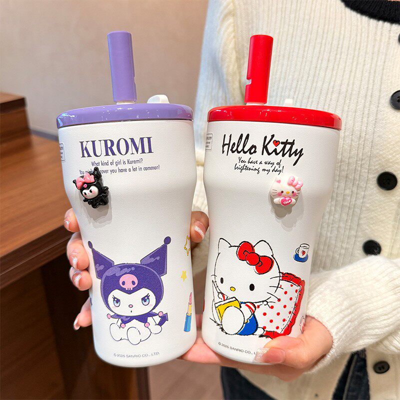 hellokitty保温杯高颜值吸管水杯大容量新款咖啡可爱杯子女生礼物