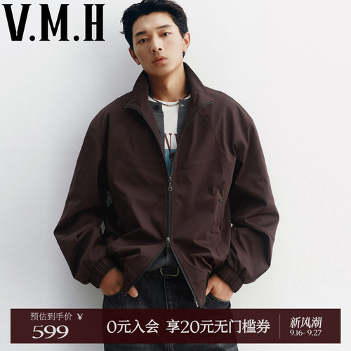 VMH秋季男装廓形立领飞行员夹克