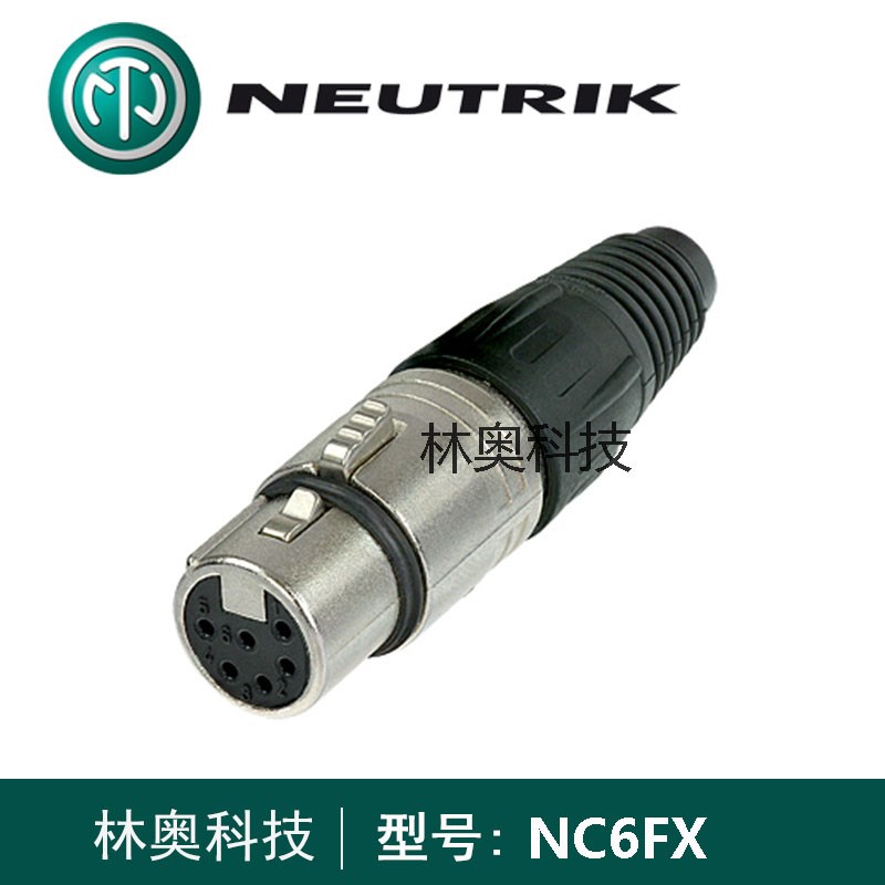 NC6FX NEUTRIK优曲克 镀镍外壳和镀银触点的6芯母头电缆连接器