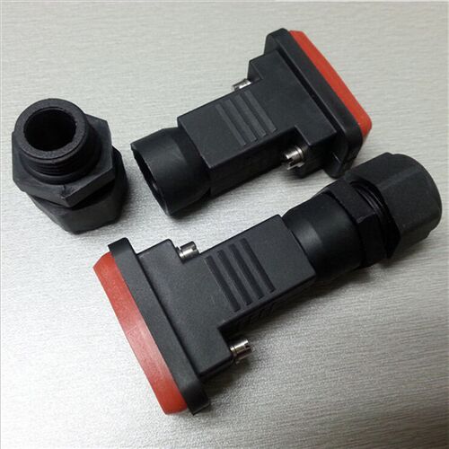 供DB9PIN防水外壳HDB15 2W2 2V2 5W1共用外壳塑料 IP67黑色