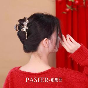 盘发抓夹优雅轻奢半扎发夹子发饰