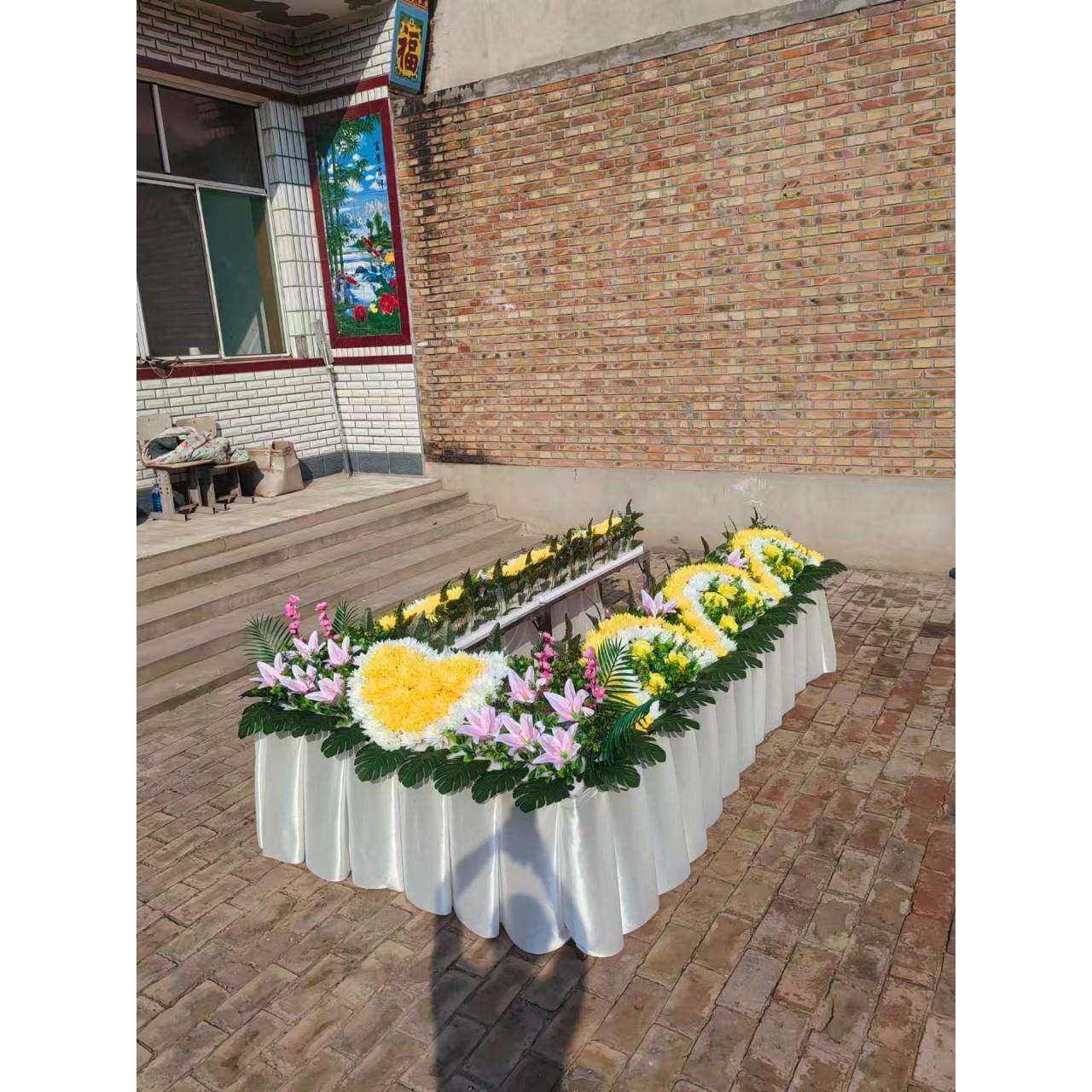围观花水晶围观殡葬祭祀用品厂家现货白事殡葬灵堂布置装饰