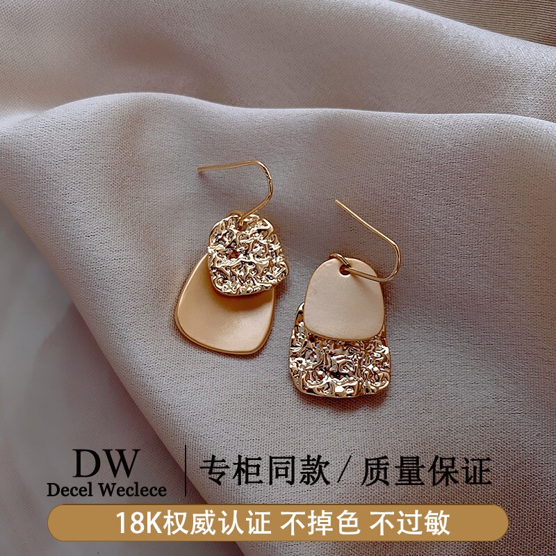 奥特莱斯【官网直发】18K金片片气质耳环女爆款耳坠轻奢耳饰