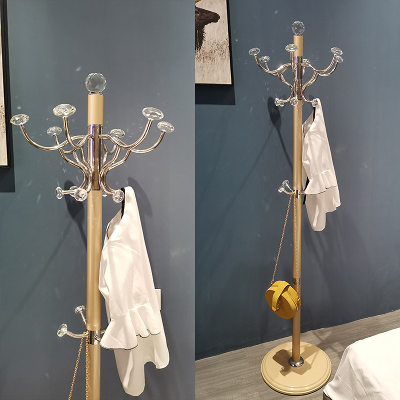 家用衣架挂衣架落地不锈钢卧室轻奢衣帽架欧式高级客厅式杆衣服架