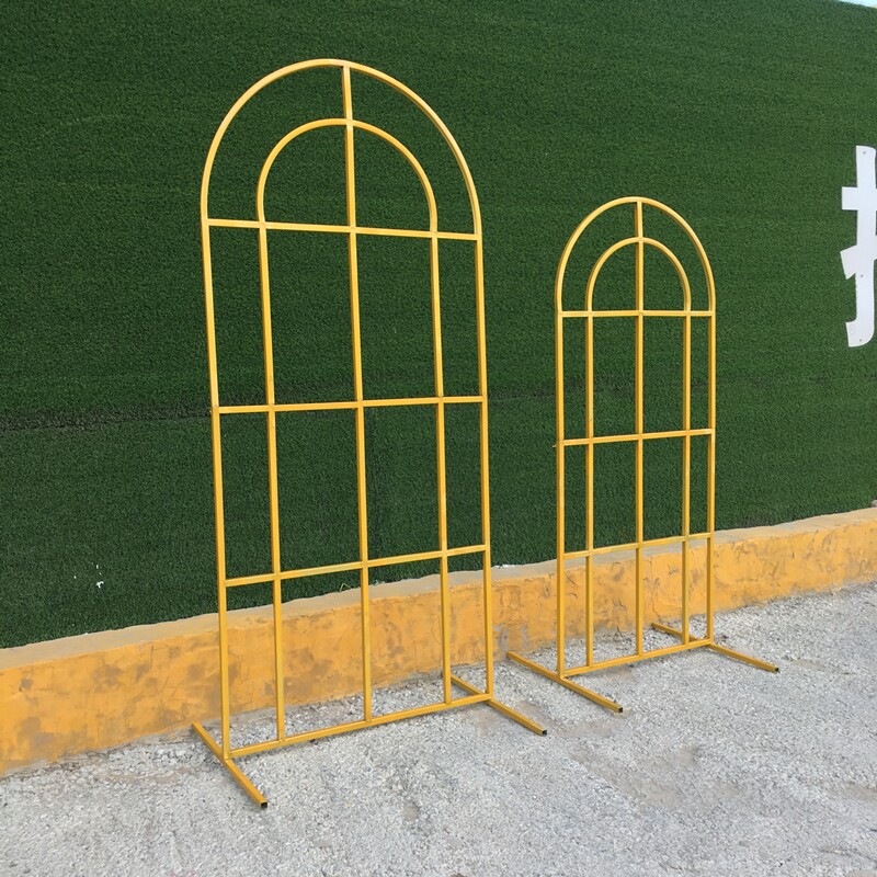 新款婚庆道具铁艺方框网格屏风婚礼拱门舞台布置装饰背景迎宾摆件