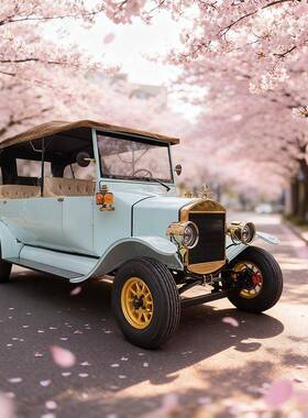 电动四轮车8座绿色观光车有门全钣金LY08N旅游景区婚礼复古老爷车