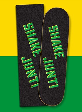 进口Shake Junt 王一博同款滑板砂纸 -SJ Griptape Grn/Yllw