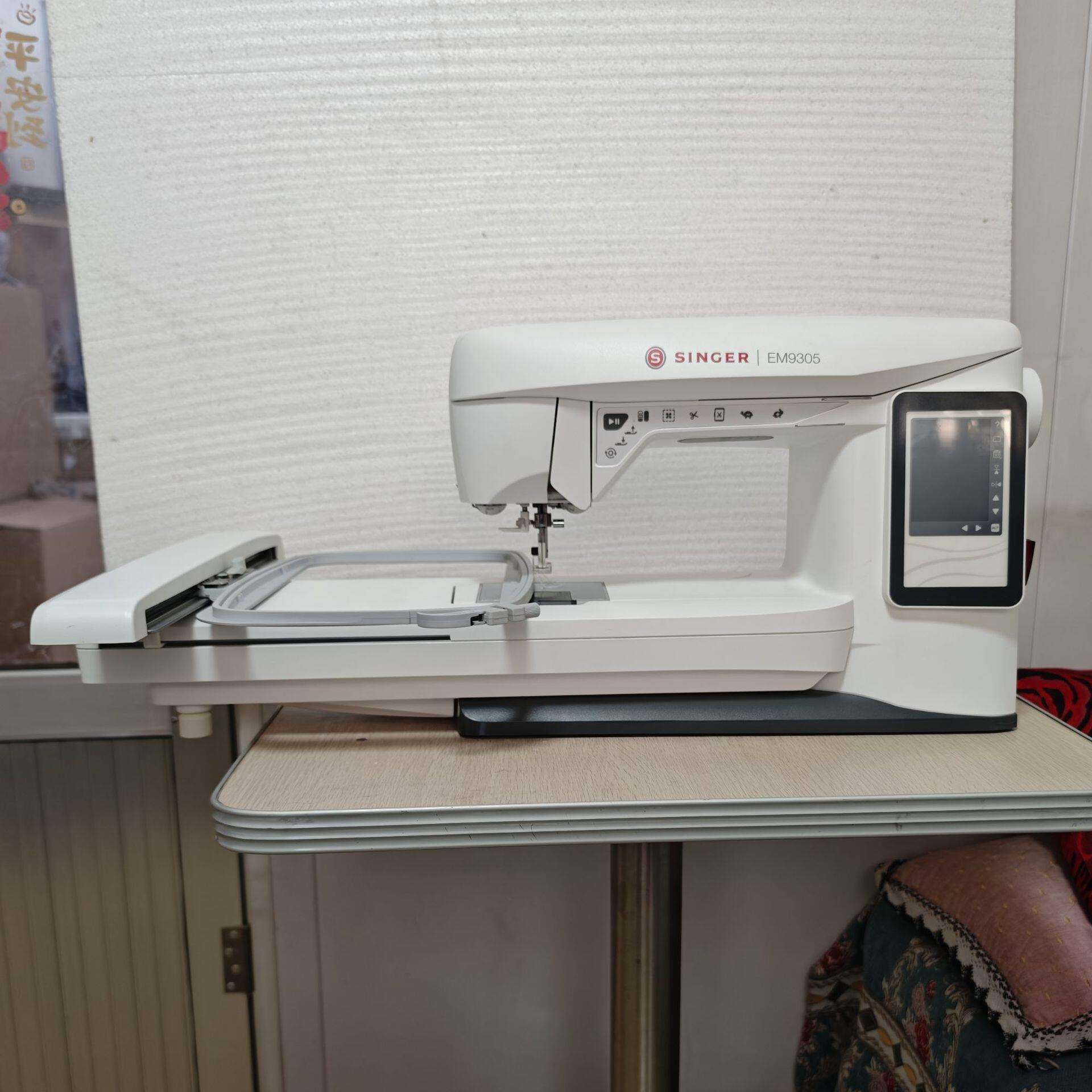 胜家小型电脑缝纫机家用绣花机EM9305全自动电子刺绣一体机SINGER