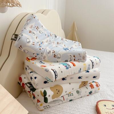 儿童枕套乳胶全棉针织A类新款单祇装30x50枕头套精梳棉宝宝44x27