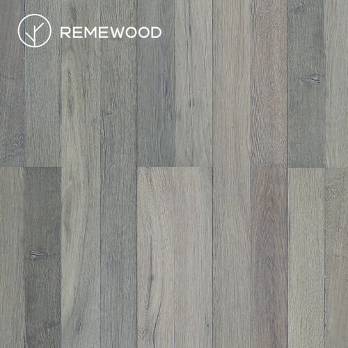 REMEWOOD仿古橡木多层实木复合地板灰色系双拼木蜡油木质地板家用
