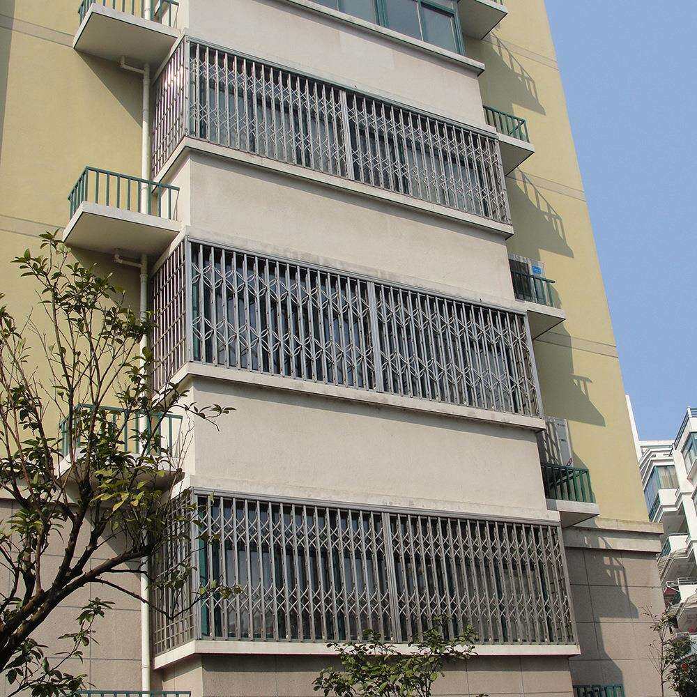 201不锈钢拉闸门阳台折叠拉伸门商铺防盗家用通风防盗拉闸窗