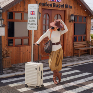 新侧开盖行李箱可扩展大容量20登机箱出国24寸28寸可刹车旅行箱