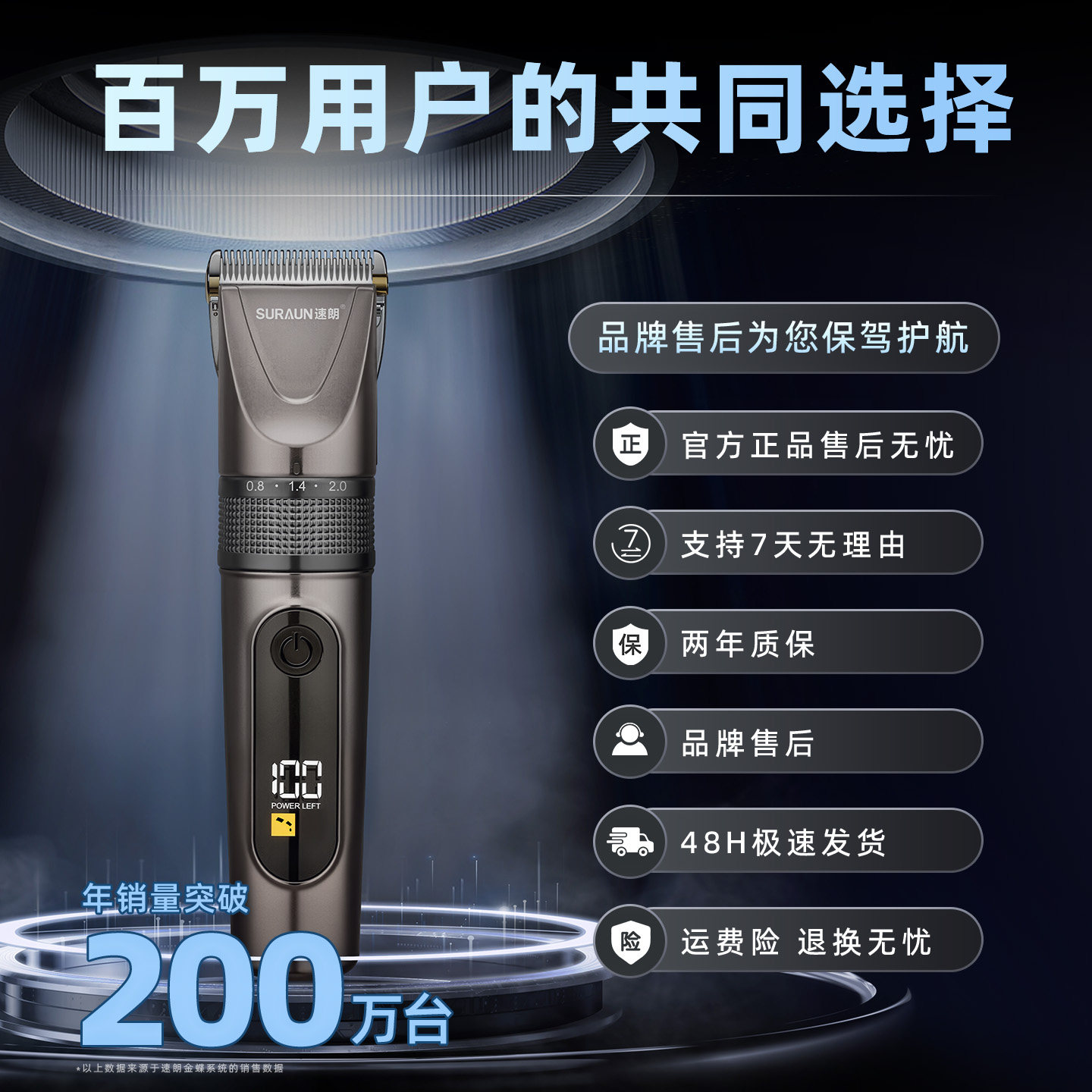 无线速朗电动推剪605A理发店家用成人儿童电推剪充电电动家用627图片