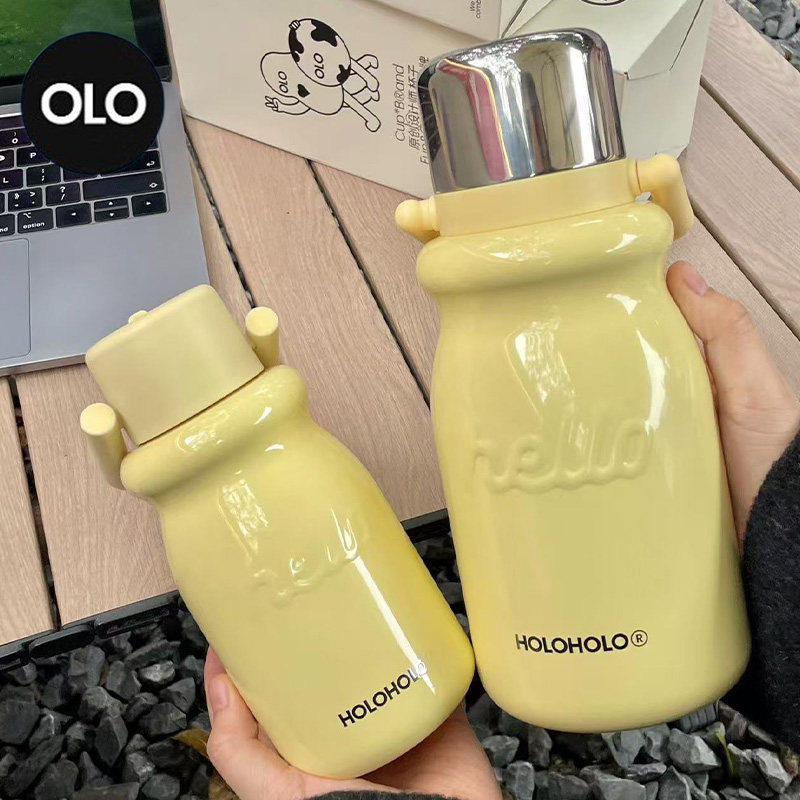 holoholo小奶壶保温杯2026新款女高颜值大容量吸管水杯水壶高级感