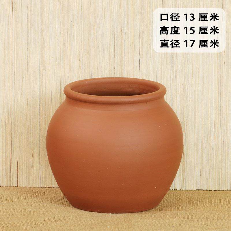 手工OUF黄土带子陶罐盖风水用镇宅招财纯罐泥葫芦无釉土坛子陶器