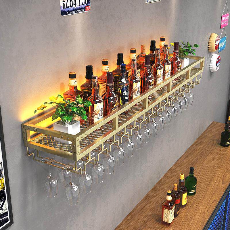 酒吧壁挂红架餐客厅酒柜脚葡萄酒架吊杯创意红酒酒杯2022壁挂架倒