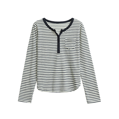 【花花推荐】时尚百搭轻薄麻感棉T恤5502-361-B317