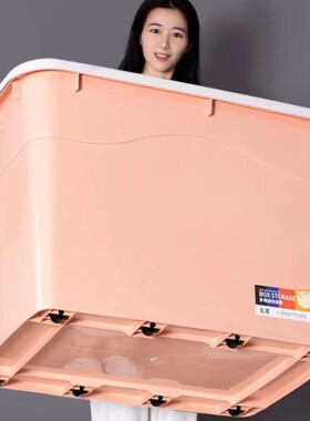 (清仓)灰色小号收纳盒带盖衣物收纳