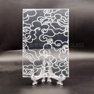 夹胶钢化玻璃双层夹丝夹娟定制磨砂酒店艺术客厅屏风超白不锈钢