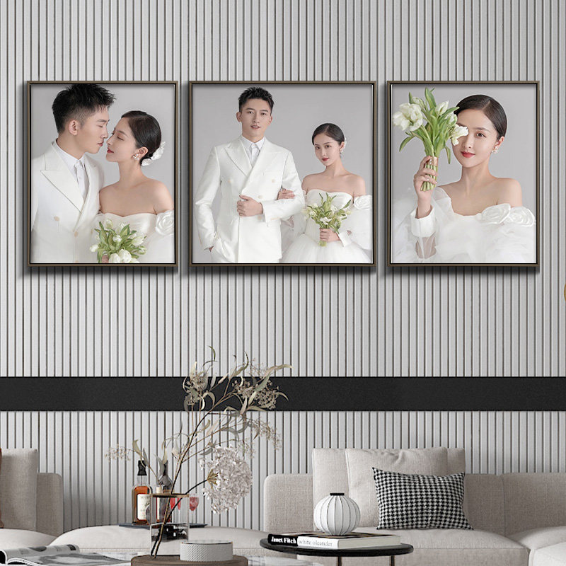 相框定制结婚照片制作婚纱照精修入册高端影楼相册套装组合照片墙