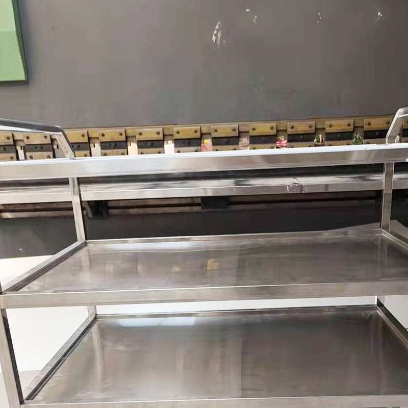 厨房四层商用不锈钢餐车手推车 酒店学校食堂传菜车餐饮推车收餐