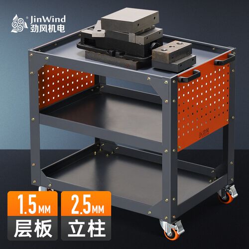 重型工具车加厚加大加高定制三层多功能带刹车物料零件周转小推车