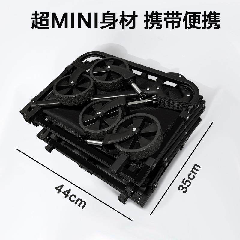 征崎户外便携快拆折叠露营车小推车旅游摆摊买菜手拉儿童可躺拖车