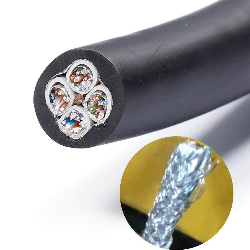 6通道连接器cat6网线蛇形网络电缆车100米 6通道扩展音频线RJ45头