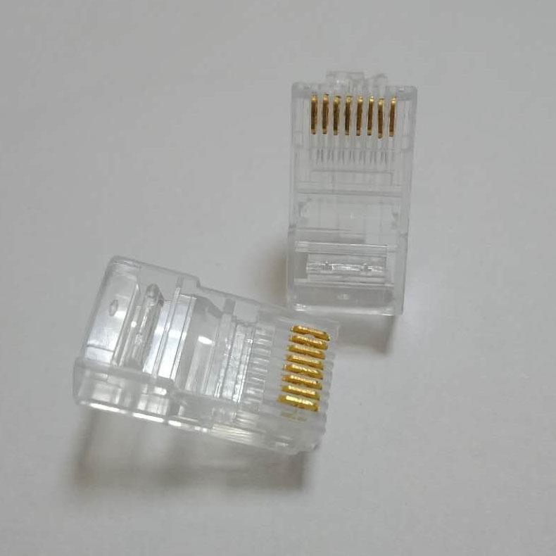 rj45水晶头超五类 非屏蔽 一盒装100个综合布线系列产品厂家直销