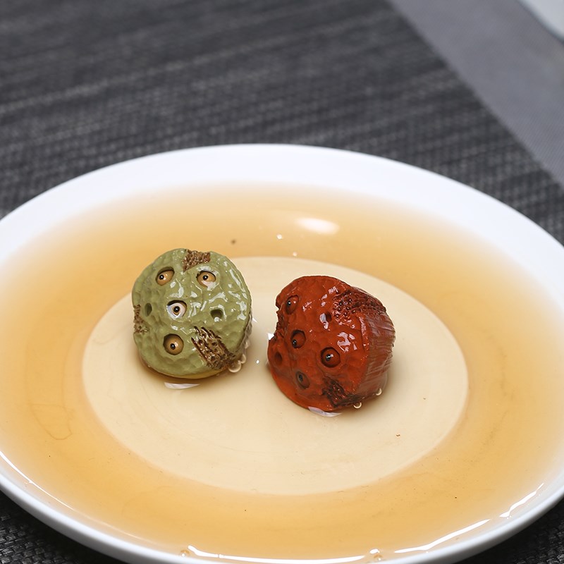 迷你紫砂茶宠小莲子莲蓬摆件可养个性禅意创意雕塑茶盘茶虫礼饰品