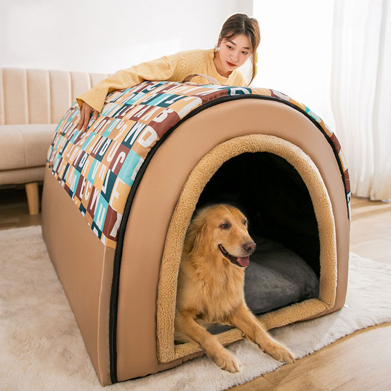 狗窝大型犬冬季房子可拆洗金毛中大型犬狗屋四季通用狗狗宠物用品