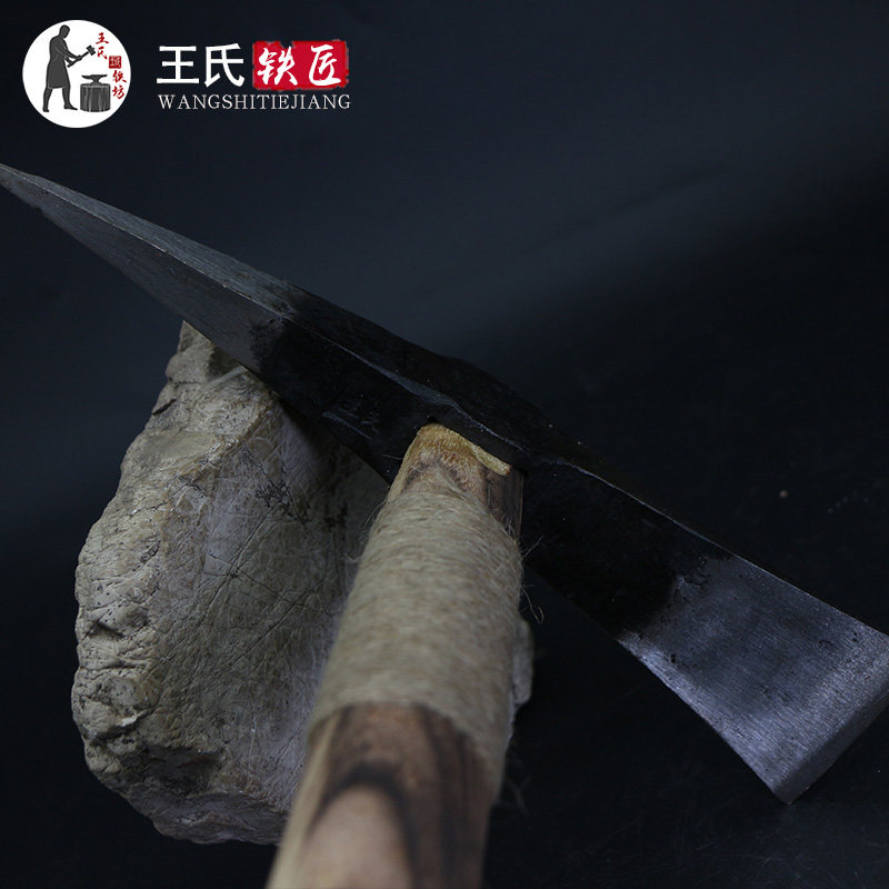 王氏铁匠手工精锻全钢镐斧精钢小镐斧登山野营户外采药挖根锄镐