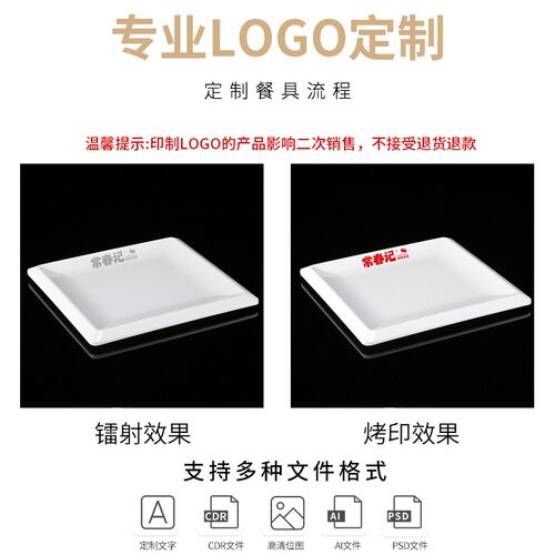 密胺盘子餐厅饭店碟子四方形盖浇饭盘仿瓷餐具快餐塑料凉菜盘商用