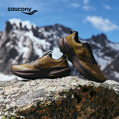 Saucony索康尼PEREGRINE 游隼15 户外耐磨男鞋舒适缓震越野跑鞋男