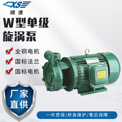 厂家直供W型旋涡泵单级旋涡泵卧式高扬程锅炉增压泵1W-2.4-80-2.2