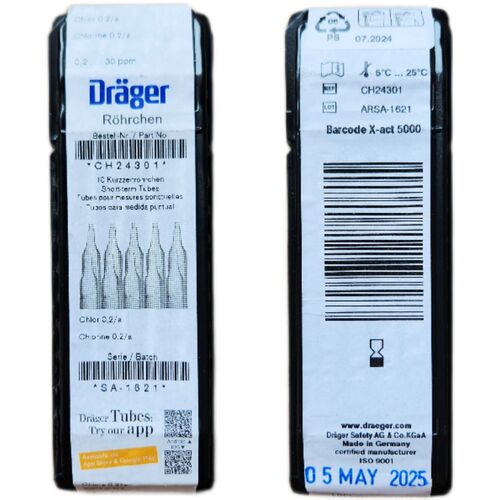 德尔格Drager氯气检测管CH24301,CH20701船上氯气有毒气体测定管