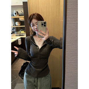 春季新款胖mm蕾丝V领假两件针织衫女大码遮肉显瘦内搭打底衫上衣