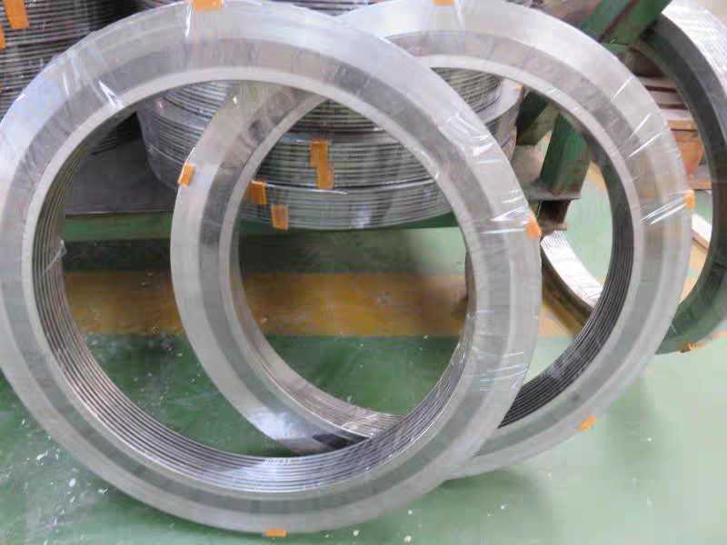 金属缠绕片金属石墨烯垫片过滤器中间盖子垫片加工人孔高温金属垫图片