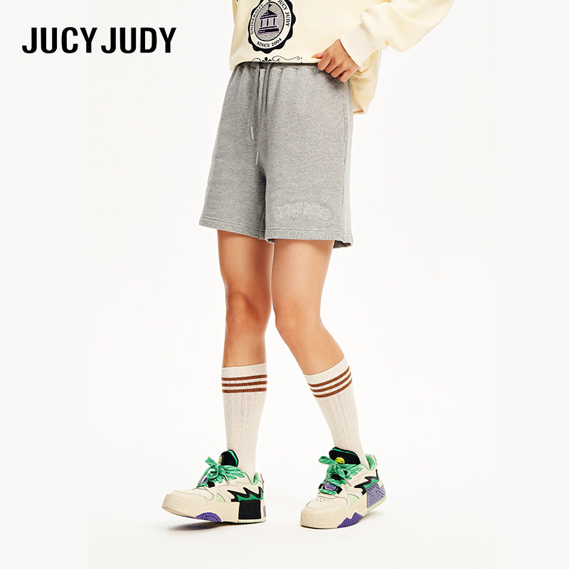 JucyJudy2023秋季新款学院风休闲针织中厚短裤子女士减龄显瘦百搭