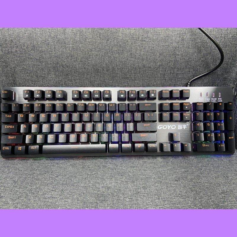 国宇F500有线键盘防机械手感游戏网吧家用笔记本台式电脑通用USB