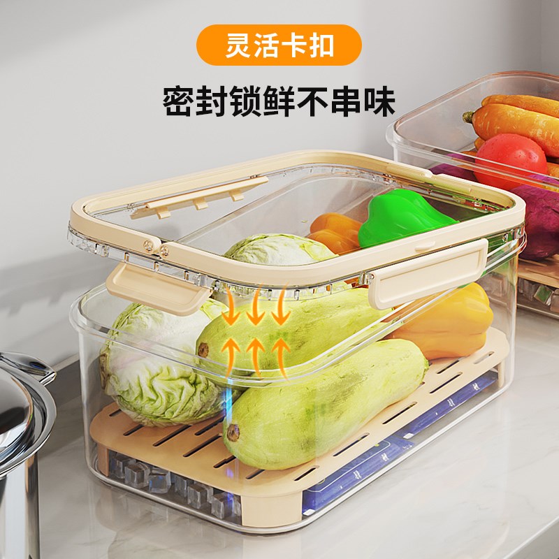 手提保鲜盒户外露营春游大容量便携便当盒冰箱食物野餐水果密封盒