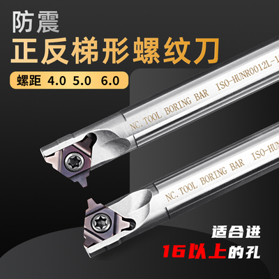 30度梯形内孔螺纹刀片牙刀粒数控t型刀杆防震SUNR0014Q16/4/5/6TR