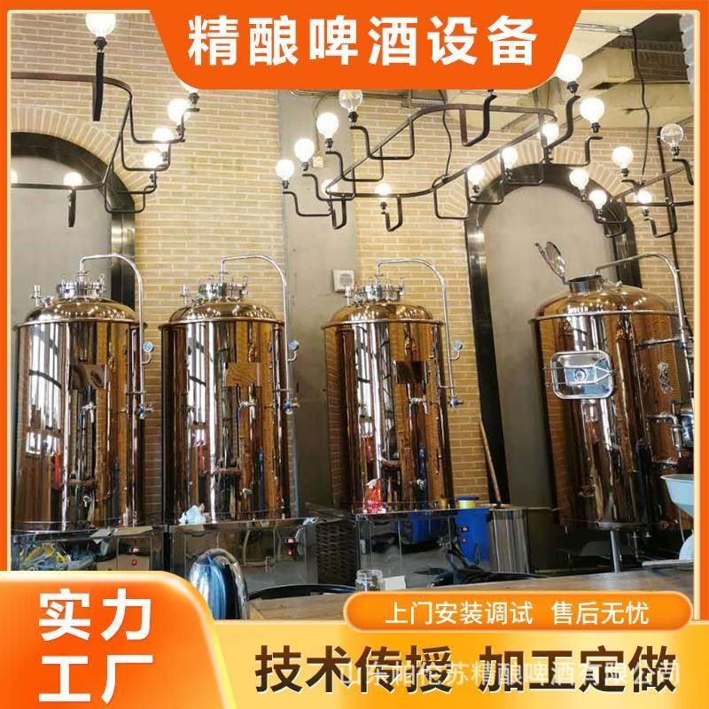 啤酒酿造生产设备一拖六500精酿啤酒生产设备商用扎啤机设备