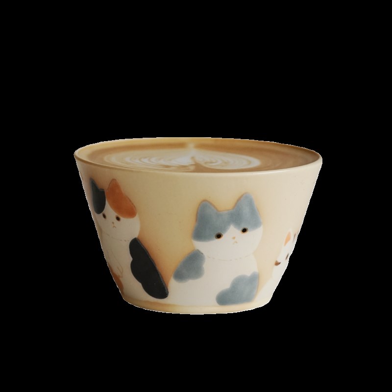 焦糖猪口杯叶子手作本来不该有咖啡杯女士个人专用拉花杯咖啡杯